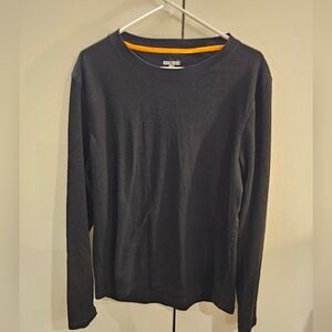 Omni Wool Mens XXL Black Wool Long Sleeve Top